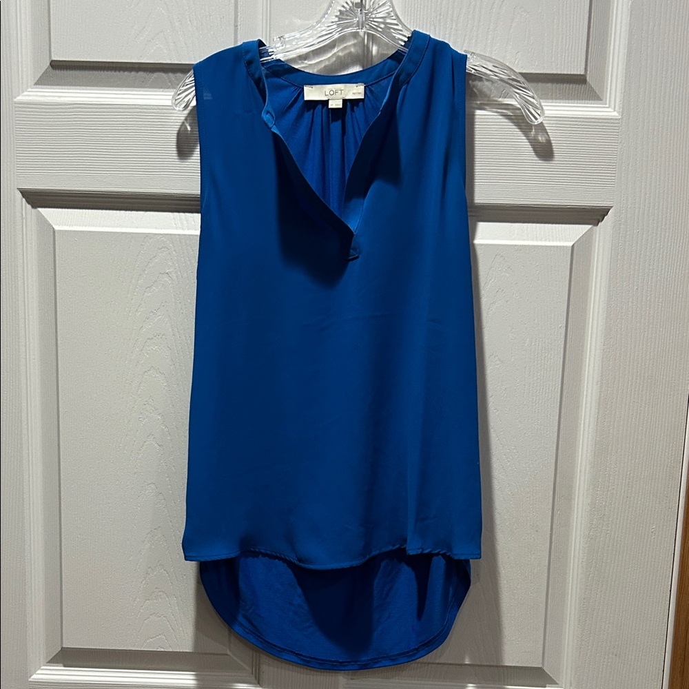 LOFT Women's Vibrant Blue Sleeveless Top